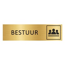 Goud aluminium deurbordje Bestuur