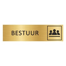 Goud aluminium deurbordje Bestuur
