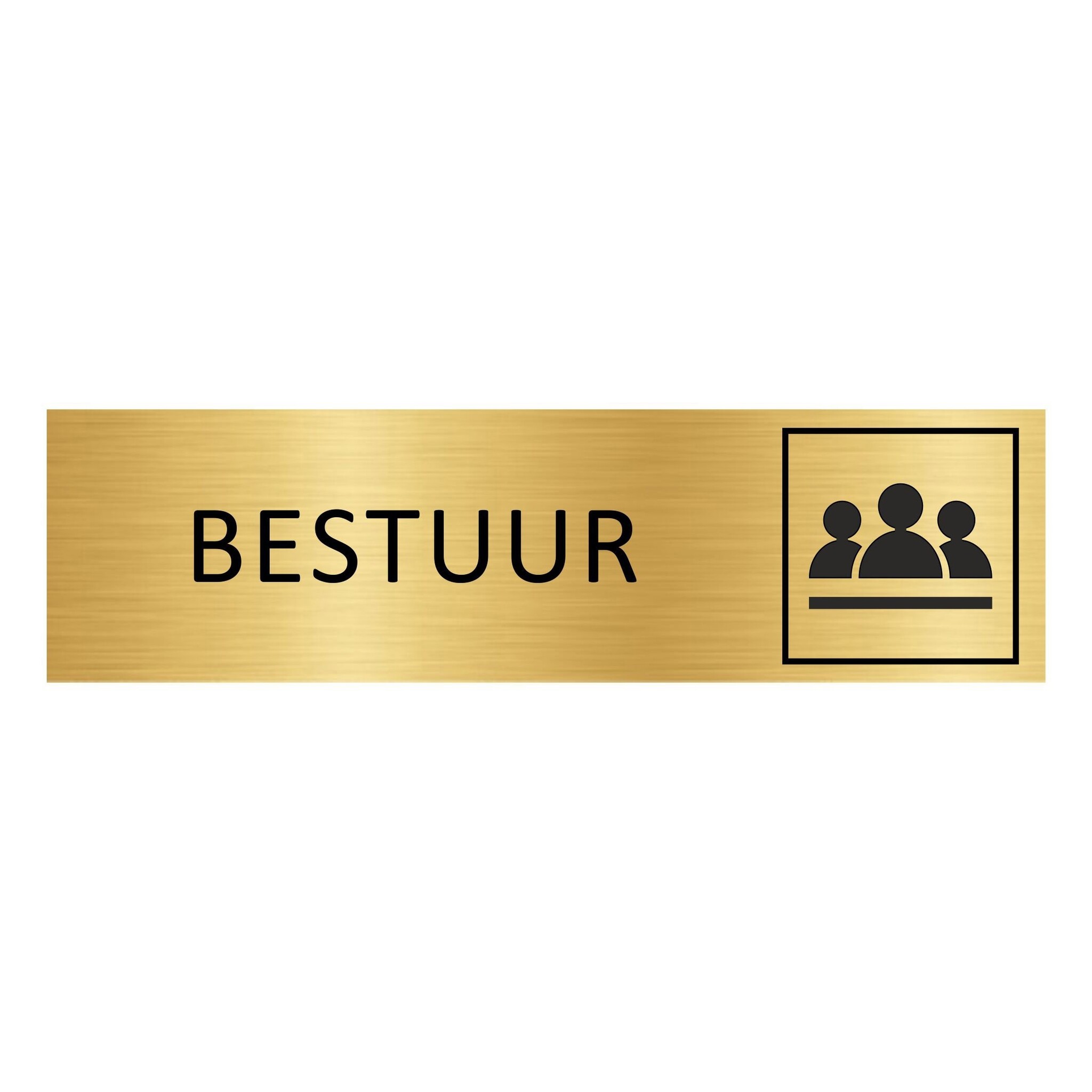 CombiCraft Aluminium deurbordje Bestuur 165 x 45 mm - per 1 stuk
