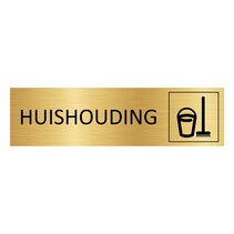Goud aluminium deurbordje Huishouding