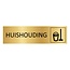 CombiCraft Goud aluminium deurbordje Huishouding 165 x 45 mm - per 1 stuk