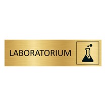 Goud aluminium deurbordje Laboratorium