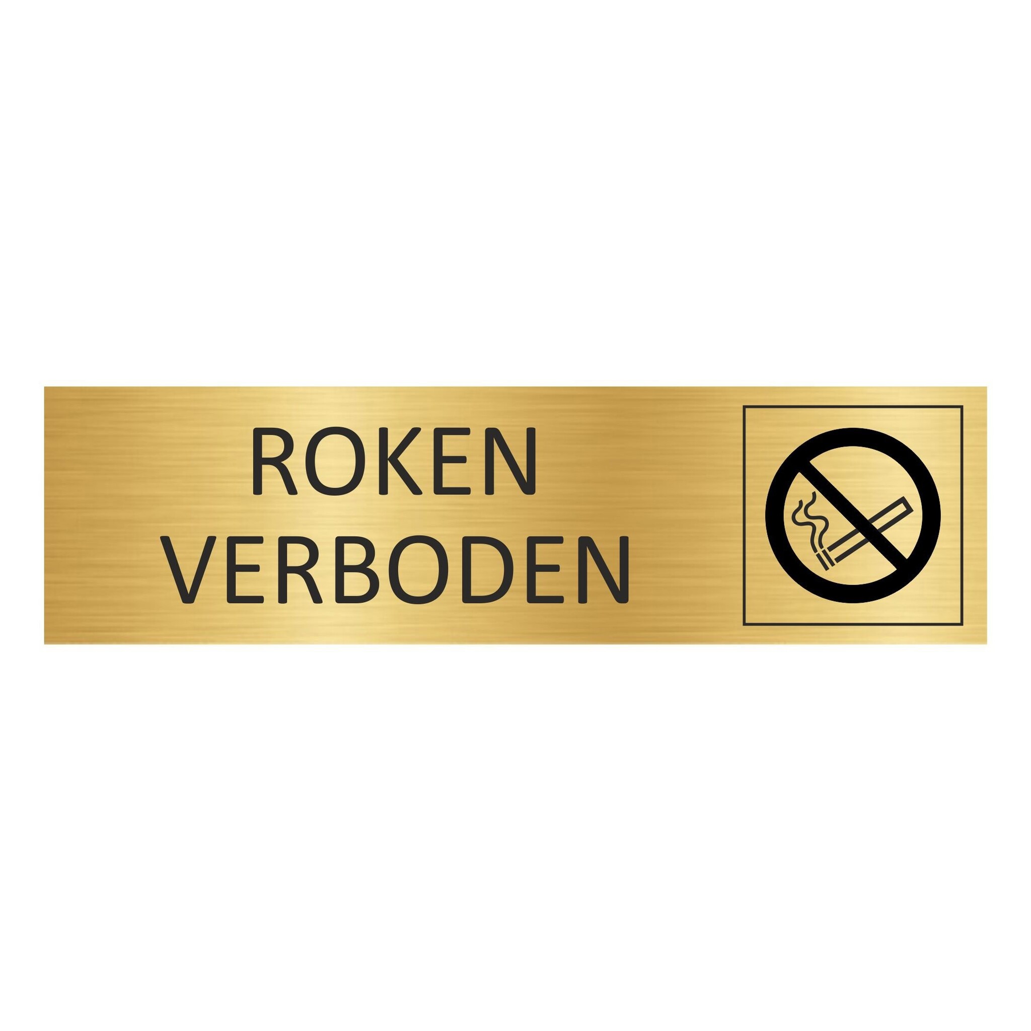 CombiCraft Aluminium deurbordje Roken Verboden 165 x 45 mm - per 1 stuk