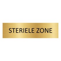 Goud aluminium deurbordje Steriele zone