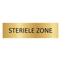 Goud aluminium deurbordje Steriele zone