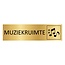 CombiCraft Goud aluminium deurbordje Muziekruimte 165 x 45 mm - per 1 stuk