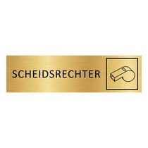 Goud aluminium deurbordje Scheidsrechter