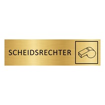 Goud aluminium deurbordje Scheidsrechter