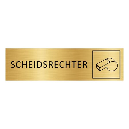 CombiCraft Goud aluminium deurbordje Scheidsrechter 165 x 45 mm - per 1 stuk