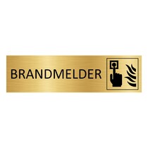 Goud aluminium deurbordje Brandmelder
