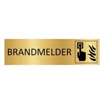 Goud aluminium deurbordje Brandmelder