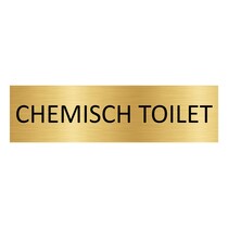 Goud aluminium deurbordje Chemisch toilet