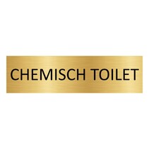 Goud aluminium deurbordje Chemisch toilet