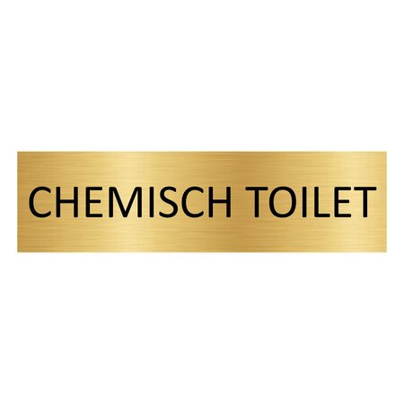 CombiCraft Goud aluminium deurbordje Chemisch toilet 165 x 45 mm - per 1 stuk