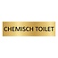 CombiCraft Goud aluminium deurbordje Chemisch toilet 165 x 45 mm - per 1 stuk