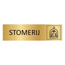 Goud aluminium deurbordje Stomerij