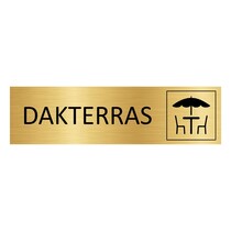 Goud aluminium deurbordje Dakterras