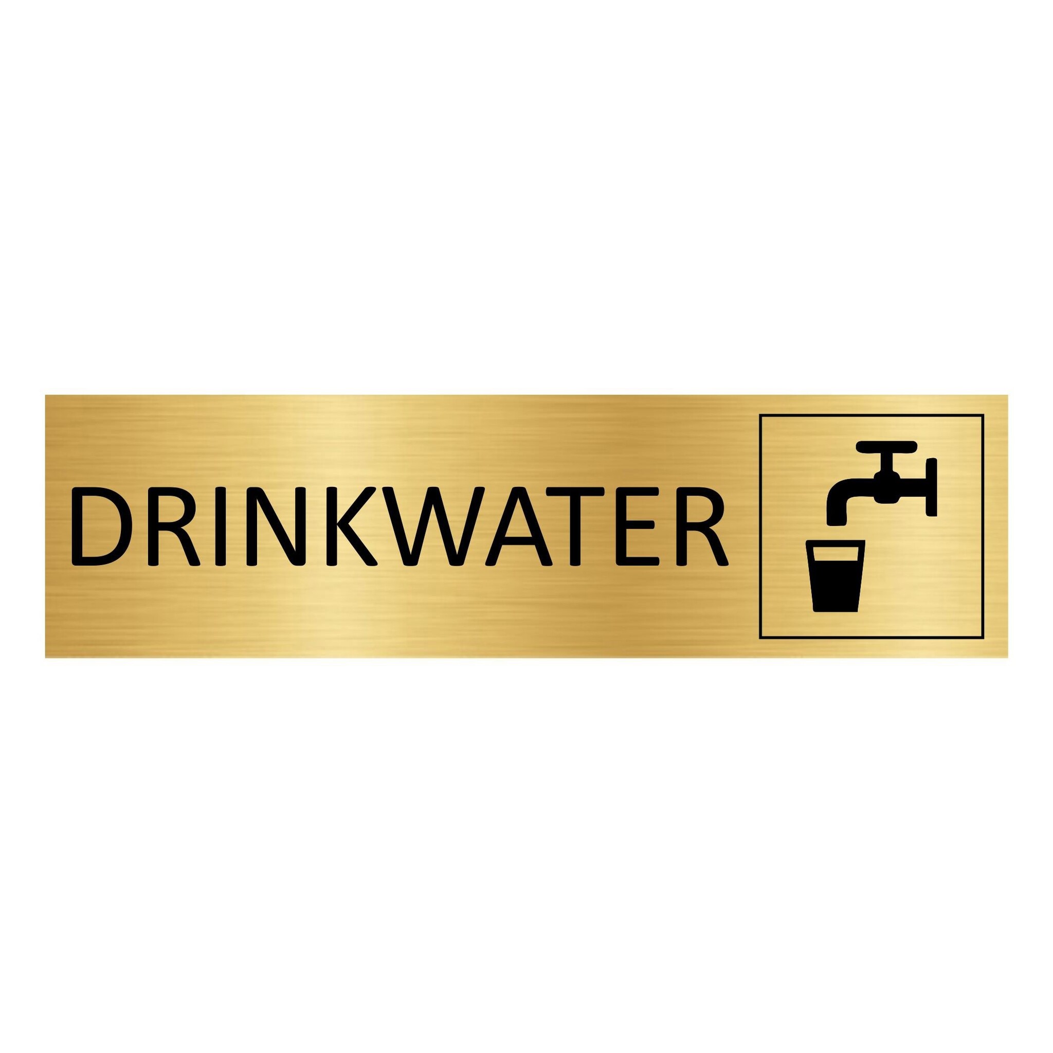 CombiCraft Aluminium deurbordje Drinkwater 165 x 45 mm - per 1 stuk