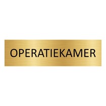 Goud aluminium deurbordje Operatiekamer