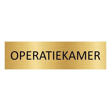 CombiCraft Goud aluminium deurbordje Operatiekamer 165 x 45 mm - per 1 stuk