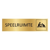 Goud aluminium deurbordje Speelruimte
