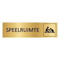 Goud aluminium deurbordje Speelruimte