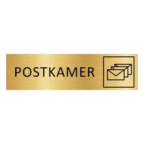 Goud aluminium deurbordje Postkamer