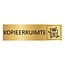 CombiCraft Goud aluminium deurbordje Kopieerruimte 165 x 45 mm - per 1 stuk