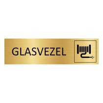 Goud aluminium deurbordje Glasvezel