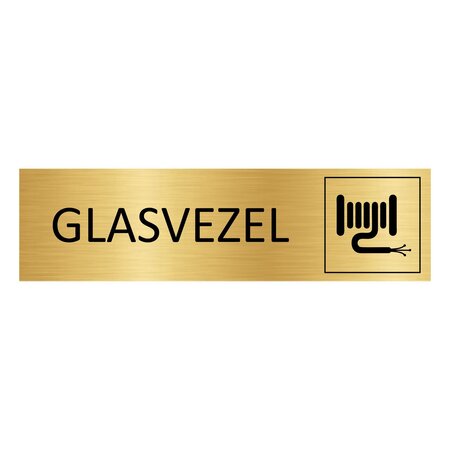 CombiCraft Goud aluminium deurbordje Glasvezel 165 x 45 mm - per 1 stuk