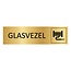 CombiCraft Goud aluminium deurbordje Glasvezel 165 x 45 mm - per 1 stuk