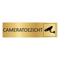 Goud aluminium deurbordje Cameratoezicht
