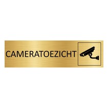 Goud aluminium deurbordje Cameratoezicht