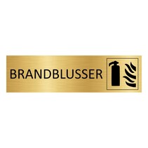 Goud aluminium deurbordje Brandblusser