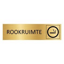 Goud aluminium deurbordje Rookruimte