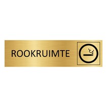 Goud aluminium deurbordje Rookruimte