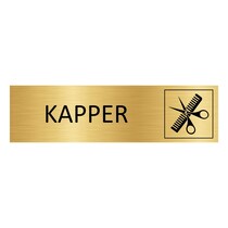 Goud aluminium deurbordje Kapper