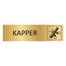 Goud aluminium deurbordje Kapper