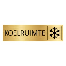 Goud aluminium deurbordje Koelruimte