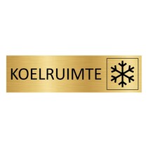 Goud aluminium deurbordje Koelruimte