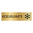 CombiCraft Goud aluminium deurbordje Koelruimte 165 x 45 mm - per 1 stuk
