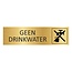 CombiCraft Goud aluminium deurbordje Geen drinkwater 165 x 45 mm - per 1 stuk