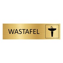 Goud aluminium deurbordje Wastafel