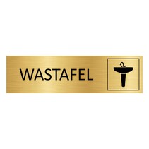 Goud aluminium deurbordje Wastafel