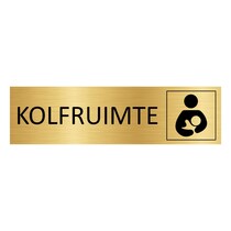 Goud aluminium deurbordje Kolfruimte