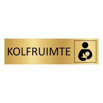 Goud aluminium deurbordje Kolfruimte