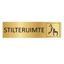 Goud aluminium deurbordje Stilteruimte