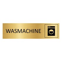 Goud aluminium deurbordje Wasmachine