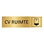 CombiCraft Goud aluminium deurbordje CV ruimte 165 x 45 mm - per 1 stuk