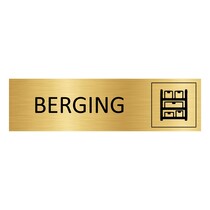 Goud aluminium deurbordje Berging